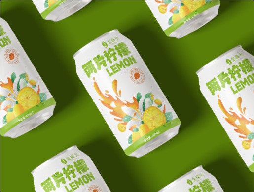 兩片檸檬飲料包裝